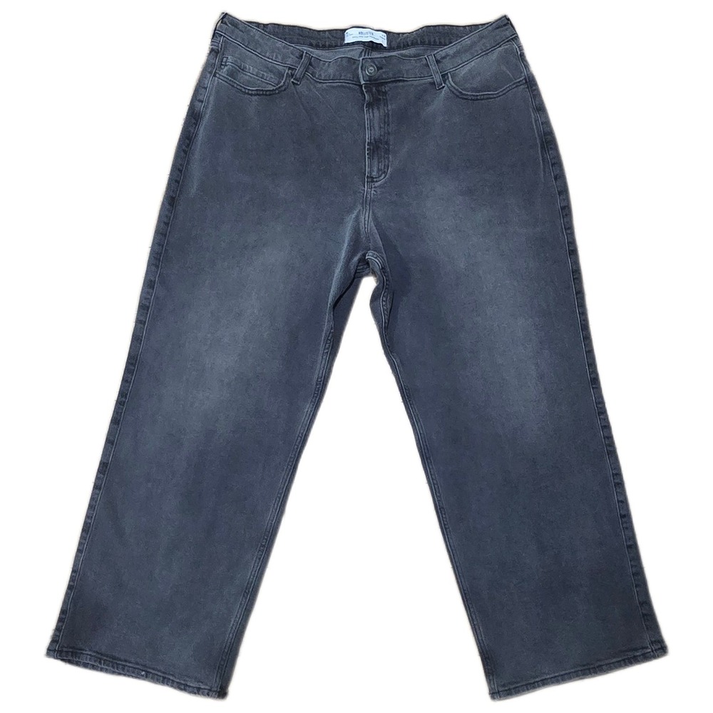 Hollister Men Curvy Ultra High Rise‎ Baggy Jeans Dark Wash Size 35 Regular